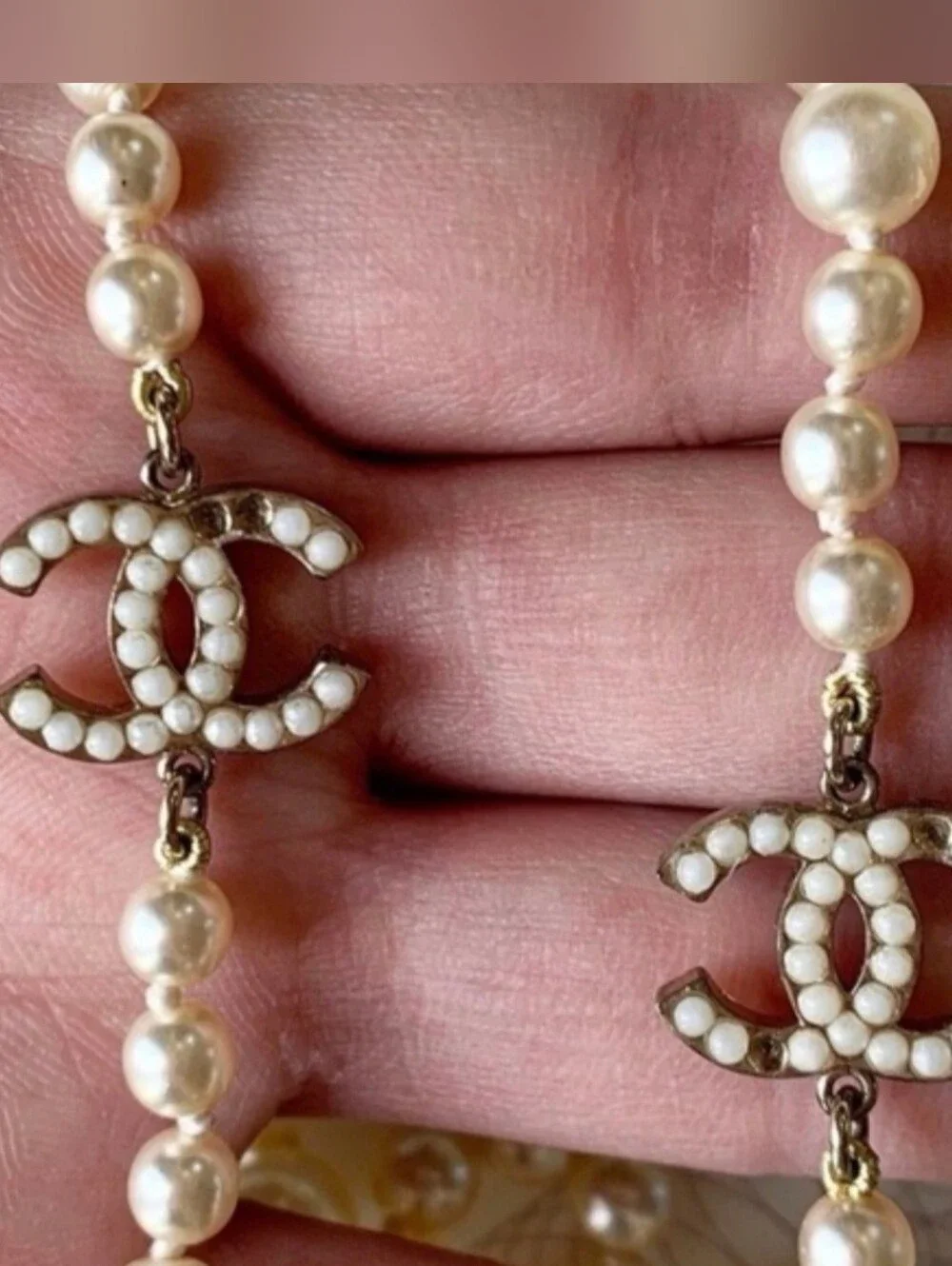 CHANEL Graduated Long CC Pearl Necklace - Classic Beaded Strand